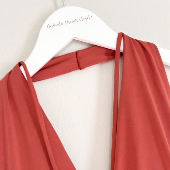 New EXPRESS Women’s Red Contour Body Suit Thong Ruched Padded Bust Size Small - Picture 2 of 9